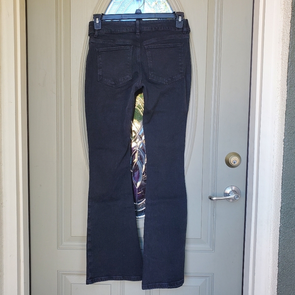 ASOS | Low Rise Flared Jeans w/ Belt in Washed Black sz 30 - Picture 3 of 4